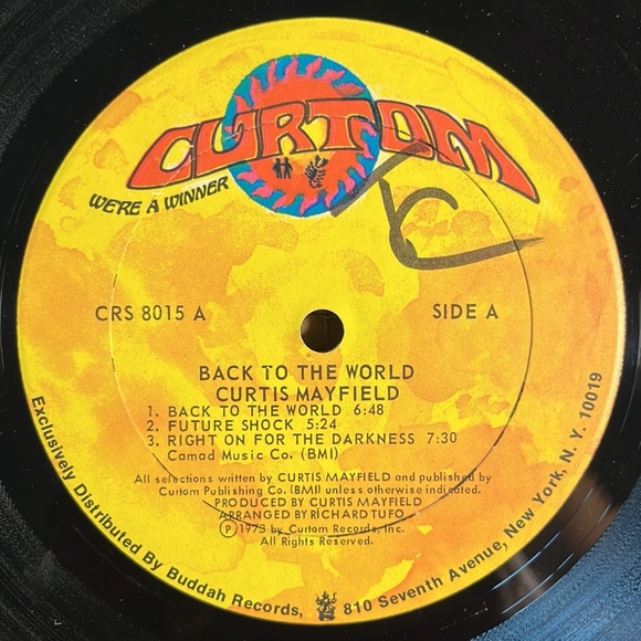 Curtis Mayfield - “Back To The World” Vinyl LP - Picture 4 of 5